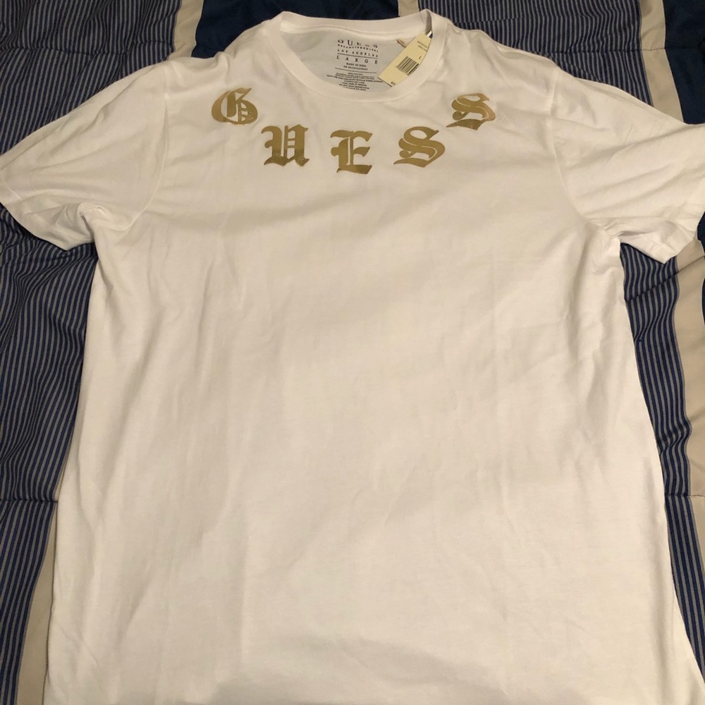 Guess gold letters shirt NEW